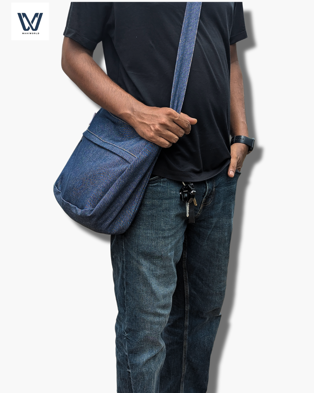 Denim Crossbody Bag